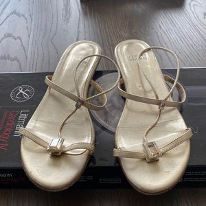 Stuart Weitzman gold sandal